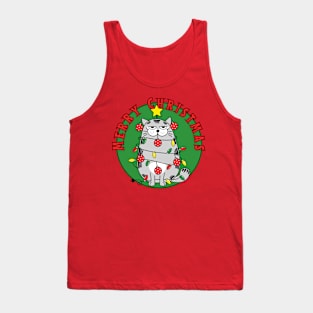 Merry Christmas cat Tank Top